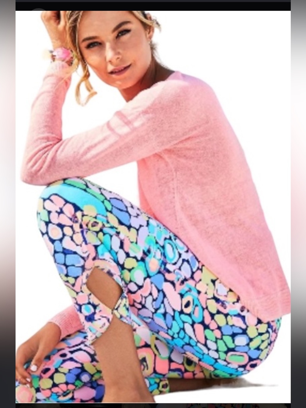 Lilly Pulitzer Luxletic Gypsy Jungle Cropped Leggings,M
